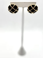 Corduroy Button Earrings