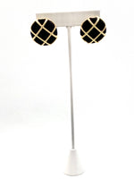 Corduroy Button Earrings