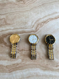 Man Style Silver Watches with gold accents