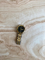 Man Style Silver Watches with gold accents